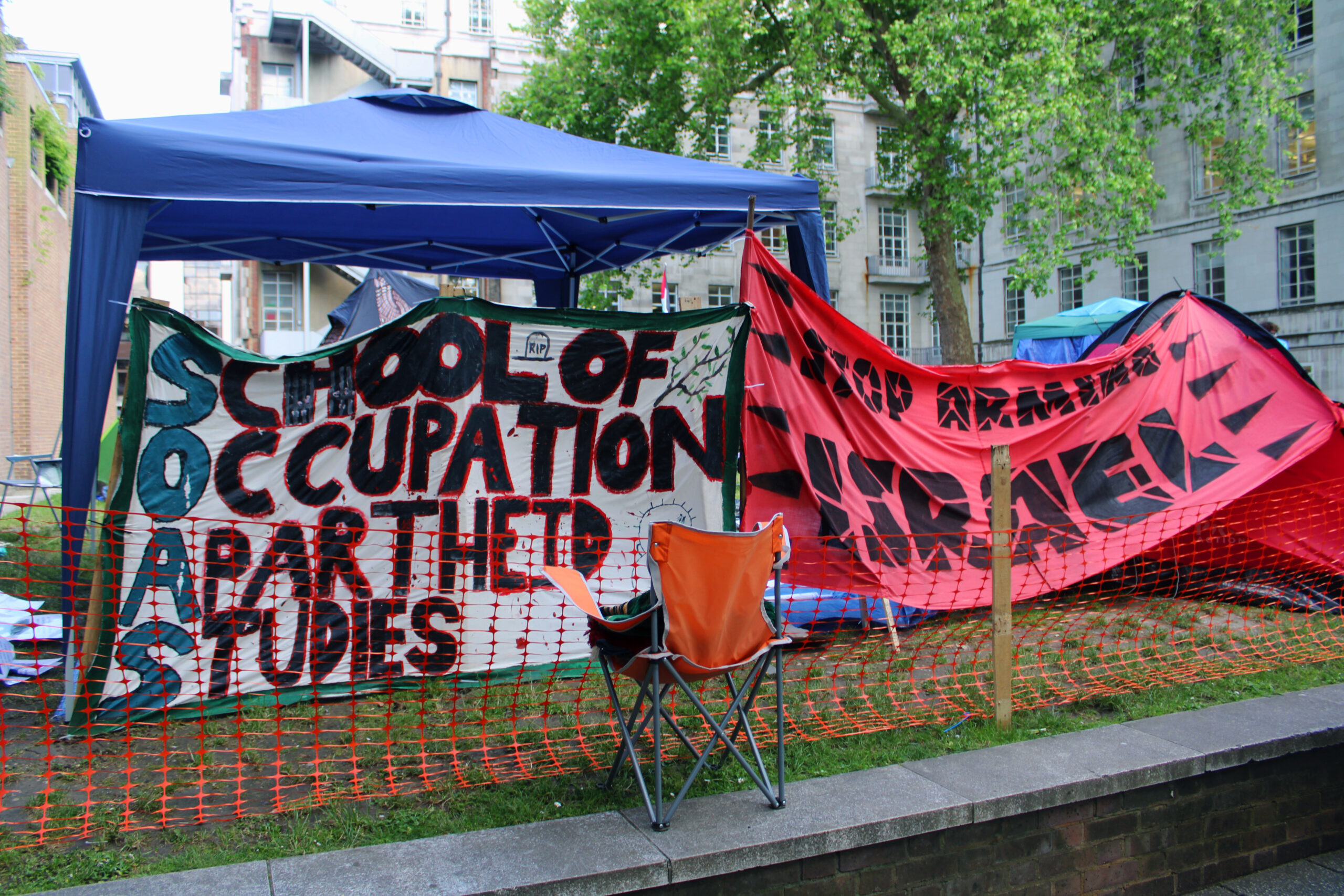 Pro-Palestine student protesters in London expand encampment